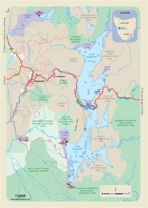 lake burbury map.